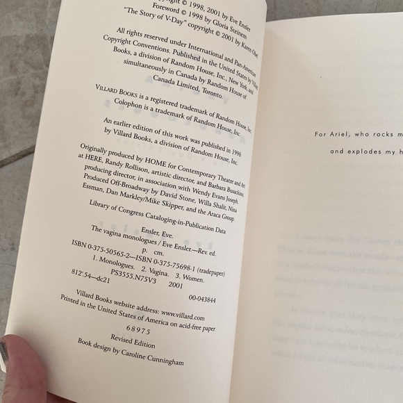The Vagina Monologues Paperback Eve Ensler - Picture 3 of 3